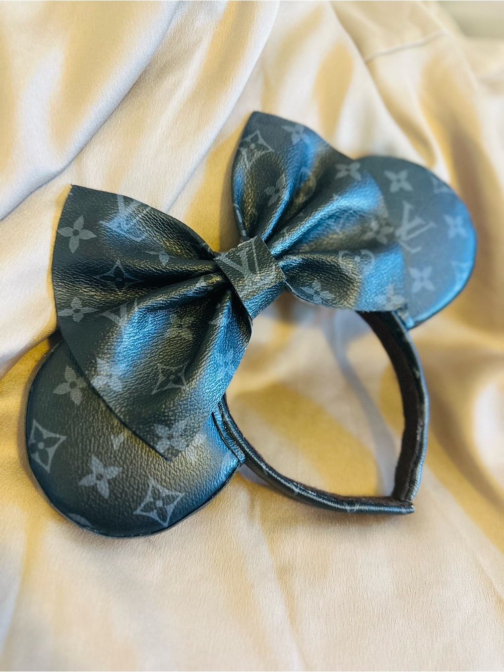 Women’s designer inspired black Patterned Minnie Mouse Ears